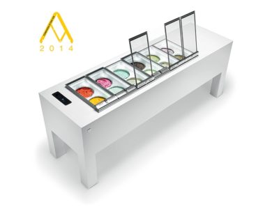 Bellevue with Panorama Technology Pozzetti gelato display case